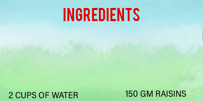 raisin water ingredients 