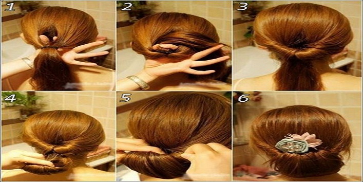  Twisted ponytail bun